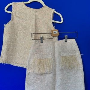 Zara Barbie pink suit with skirt XS size